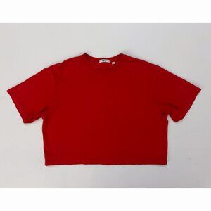 Uniqlo boxy cropped red t-shirt women's Medium designer collab